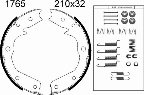 BSF 01765K - Kit ganasce, Freno stazionamento autozon.pro