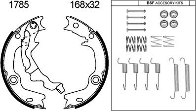 BSF 01785K - Kit ganasce, Freno stazionamento autozon.pro