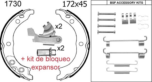 BSF 01730KC - Kit ganasce, Freno stazionamento autozon.pro