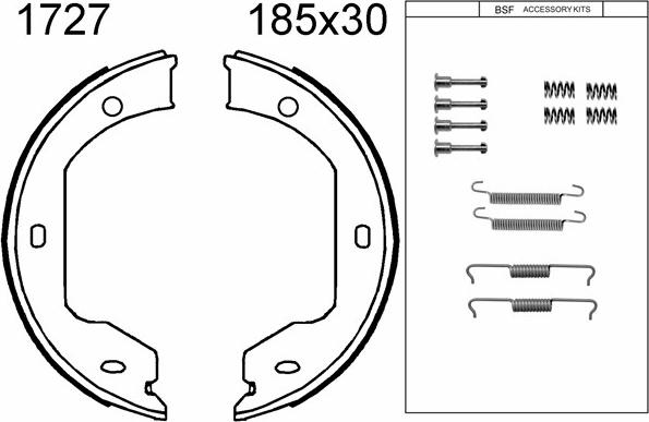 BSF 01727K - Kit ganasce, Freno stazionamento autozon.pro