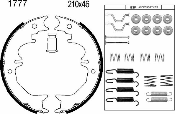 BSF 01777K - Kit ganasce, Freno stazionamento autozon.pro