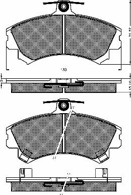 BSF 10405 - Kit pastiglie freno, Freno a disco autozon.pro