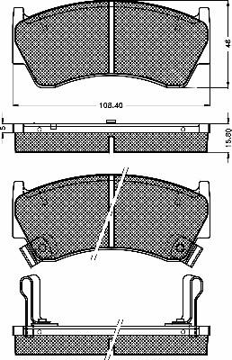 BSF 10406 - Kit pastiglie freno, Freno a disco autozon.pro