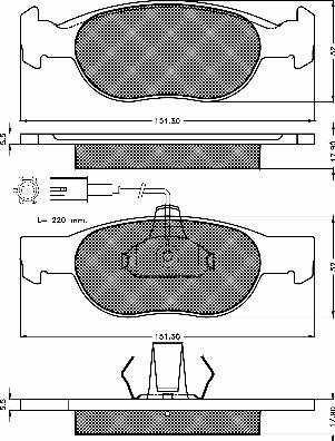 BSF 10401 - Kit pastiglie freno, Freno a disco autozon.pro