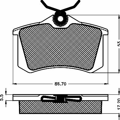 BSF 10480 - Kit pastiglie freno, Freno a disco autozon.pro