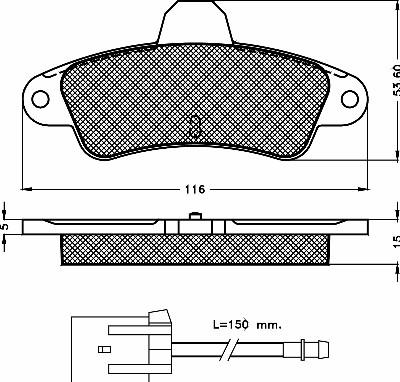 BSF 10509 - Kit pastiglie freno, Freno a disco autozon.pro