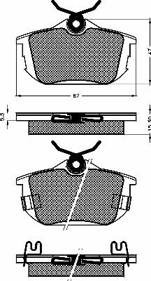 BSF 10517 - Kit pastiglie freno, Freno a disco autozon.pro