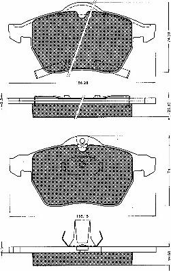 BSF 10538 - Kit pastiglie freno, Freno a disco autozon.pro