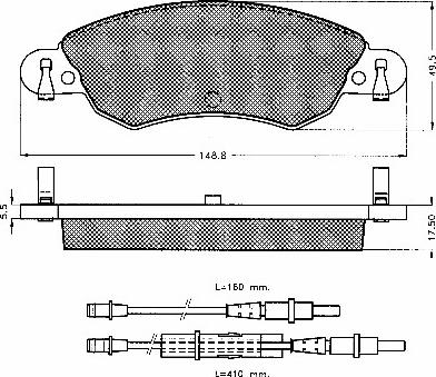 ATE 603996 - Kit pastiglie freno, Freno a disco autozon.pro