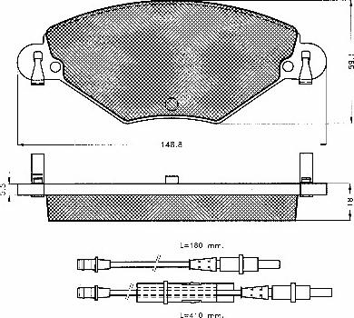 ATE 603997 - Kit pastiglie freno, Freno a disco autozon.pro