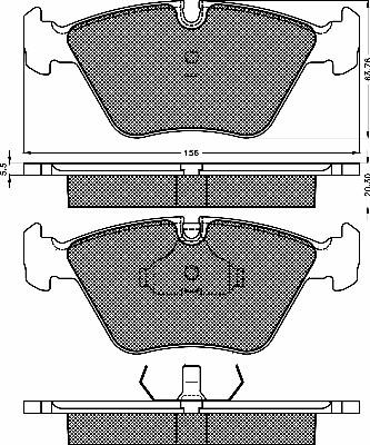 BSF 10156 - Kit pastiglie freno, Freno a disco autozon.pro