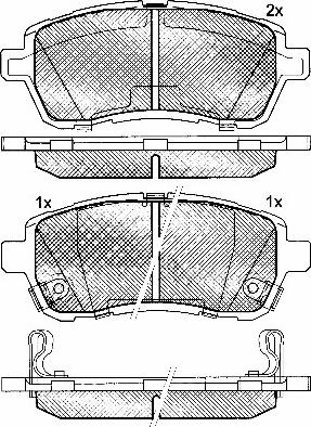 BSF 10896 - Kit pastiglie freno, Freno a disco autozon.pro