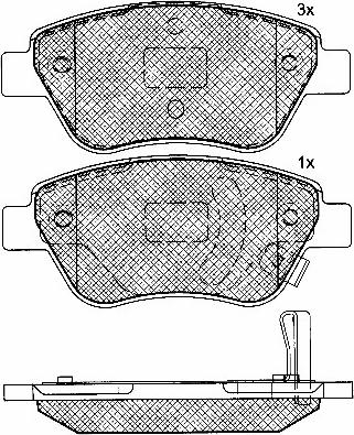 Equal Quality PF1054 - Kit pastiglie freno, Freno a disco autozon.pro