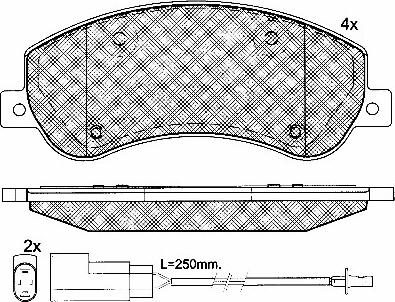 BSF 10831 - Kit pastiglie freno, Freno a disco autozon.pro