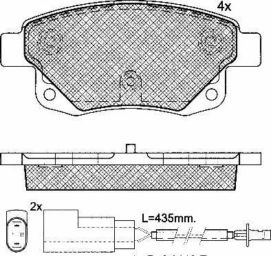 BSF 10833 - Kit pastiglie freno, Freno a disco autozon.pro