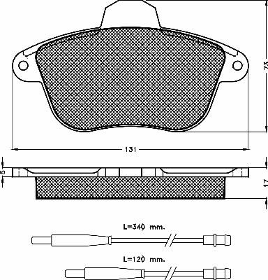 ABEX T6317 - Kit pastiglie freno, Freno a disco autozon.pro