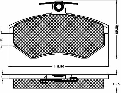 BSF 10258 - Kit pastiglie freno, Freno a disco autozon.pro