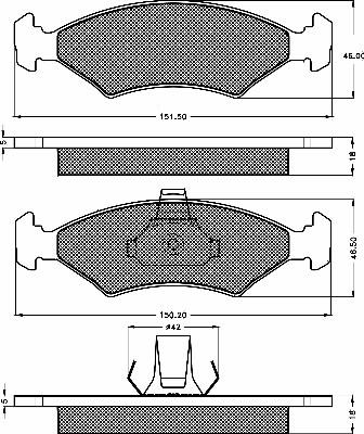 BSF 10276 - Kit pastiglie freno, Freno a disco autozon.pro