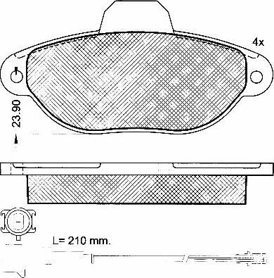 BSF 10799 - Kit pastiglie freno, Freno a disco autozon.pro