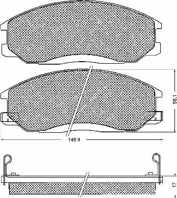 BSF 10707 - Kit pastiglie freno, Freno a disco autozon.pro