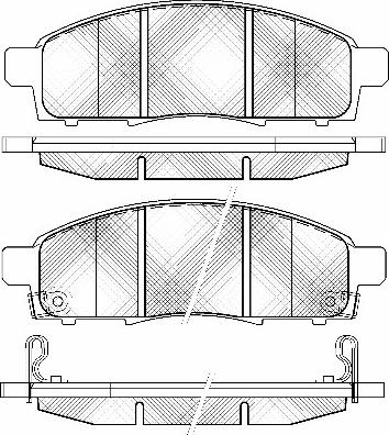 Akebono AN-8207WK - Kit pastiglie freno, Freno a disco autozon.pro