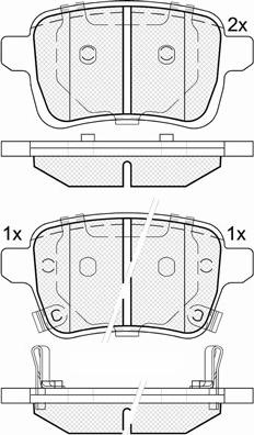 Blue Print ASDL144232 - Kit pastiglie freno, Freno a disco autozon.pro