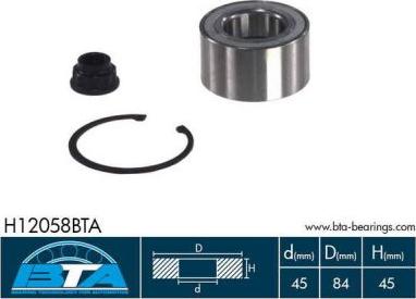 BTA H12058BTA - Kit cuscinetto ruota autozon.pro