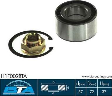 BTA H1F002BTA - Kit cuscinetto ruota autozon.pro