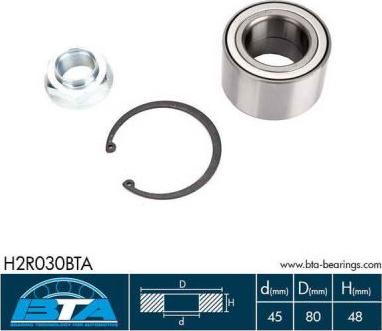 BTA H2R030BTA - Kit cuscinetto ruota autozon.pro