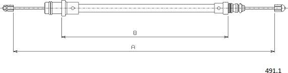 Cabor 491.1 - Cavo comando, Freno stazionamento autozon.pro