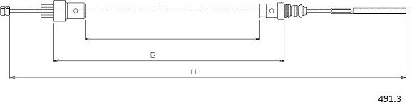 Cabor 491.3 - Cavo comando, Freno stazionamento autozon.pro