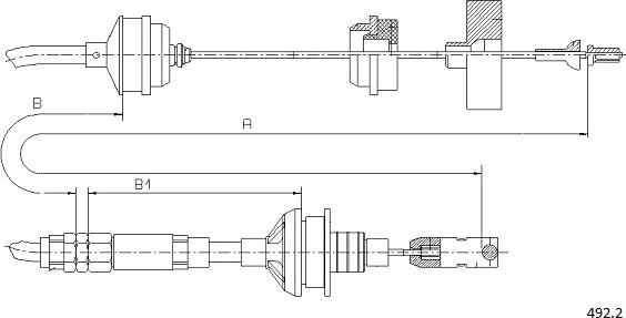 Cabor 492.2 - Cavo comando, Comando frizione autozon.pro