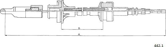 Cabor 442.1 - Cavo comando, Comando frizione autozon.pro