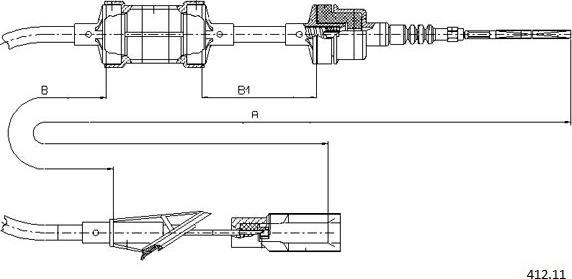 Cabor 412.11 - Cavo comando, Comando frizione autozon.pro