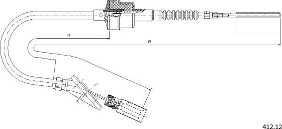 Cabor 412.12 - Cavo comando, Comando frizione autozon.pro