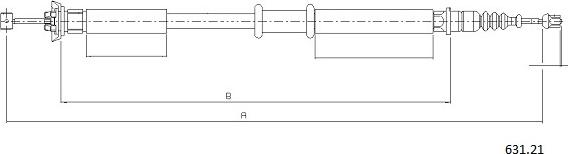 Cabor 631.21 - Cavo comando, Freno stazionamento autozon.pro