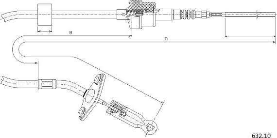 Cabor 632.10 - Cavo comando, Comando frizione autozon.pro