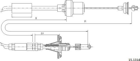 Cabor 15.1314 - Cavo comando, Comando frizione autozon.pro
