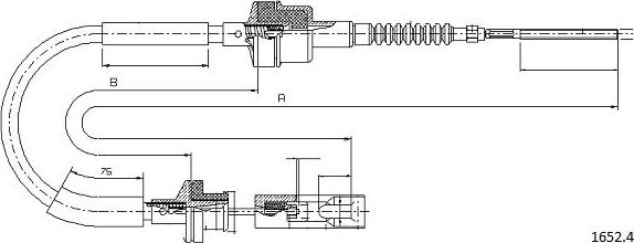 Cabor 1652.4 - Cavo comando, Comando frizione autozon.pro