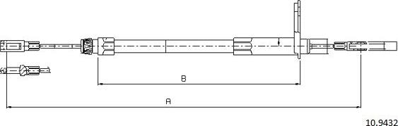 Cabor 10.9432 - Cavo comando, Freno stazionamento autozon.pro