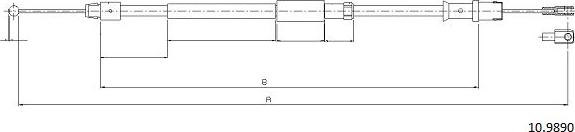 Cabor 10.9890 - Cavo comando, Freno stazionamento autozon.pro