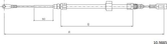 Cabor 10.9885 - Cavo comando, Freno stazionamento autozon.pro