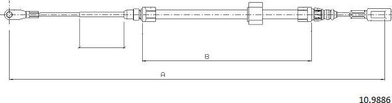 Cabor 10.9886 - Cavo comando, Freno stazionamento autozon.pro