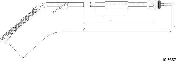 Cabor 10.9887 - Cavo comando, Freno stazionamento autozon.pro