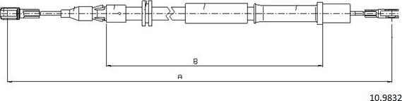 Cabor 10.9832 - Cavo comando, Freno stazionamento autozon.pro