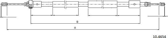 Cabor 10.4654 - Cavo comando, Freno stazionamento autozon.pro