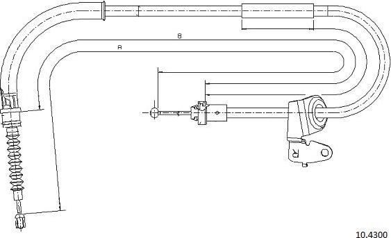 Cabor 10.4300 - Cavo comando, Freno stazionamento autozon.pro