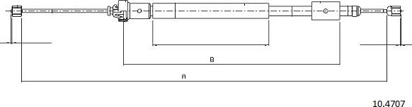 Cabor 10.4707 - Cavo comando, Freno stazionamento autozon.pro