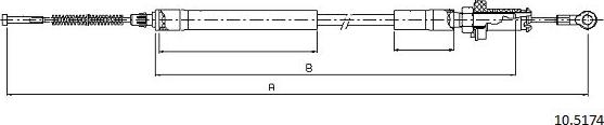 Cabor 10.5174 - Cavo comando, Freno stazionamento autozon.pro