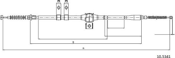 Cabor 10.5341 - Cavo comando, Freno stazionamento autozon.pro